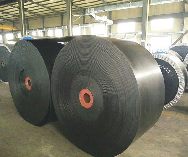 Layered fabric core conveyor belt